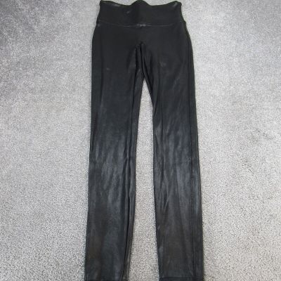 Spanx Leggings Womens Xs Black Faux Leather